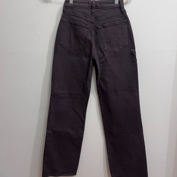 Abercrombie & Fitch Straight Leg Jeans in Washed Black - Picture 5 of 5